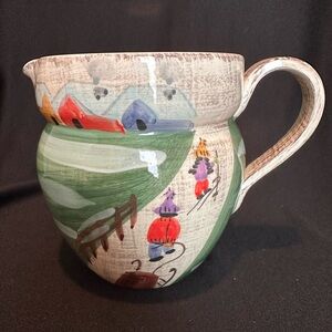 Zrike Handpainted in Italy Ceramic Water Pitcher